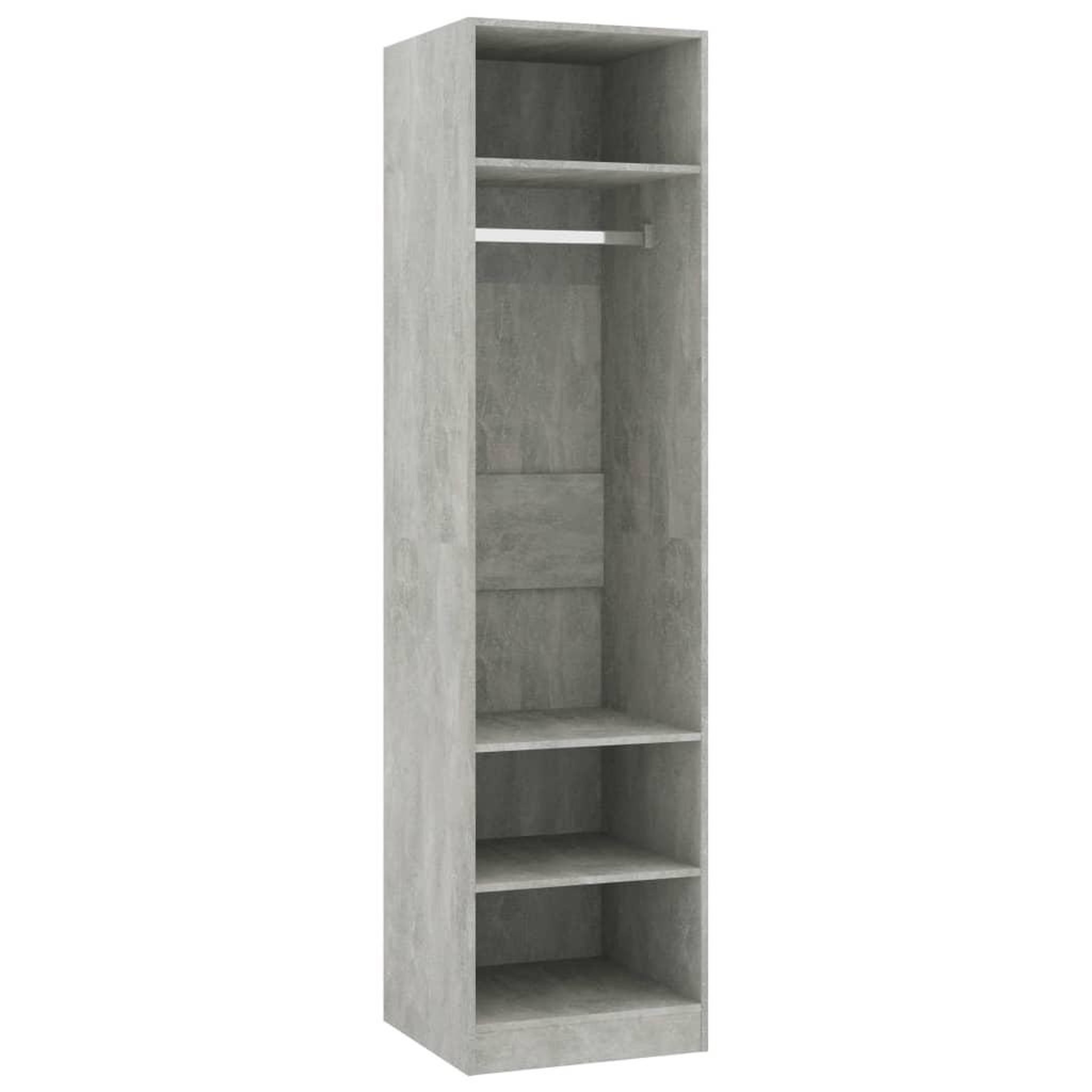 Voir la diapositive 2 : VIDAXL Garde-robe Gris beton 50x50x200 cm Bois d'ingenierie