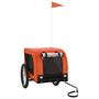 Voir la diapositive 2 : VIDAXL Remorque de velo pour animaux de compagnie orange et noir