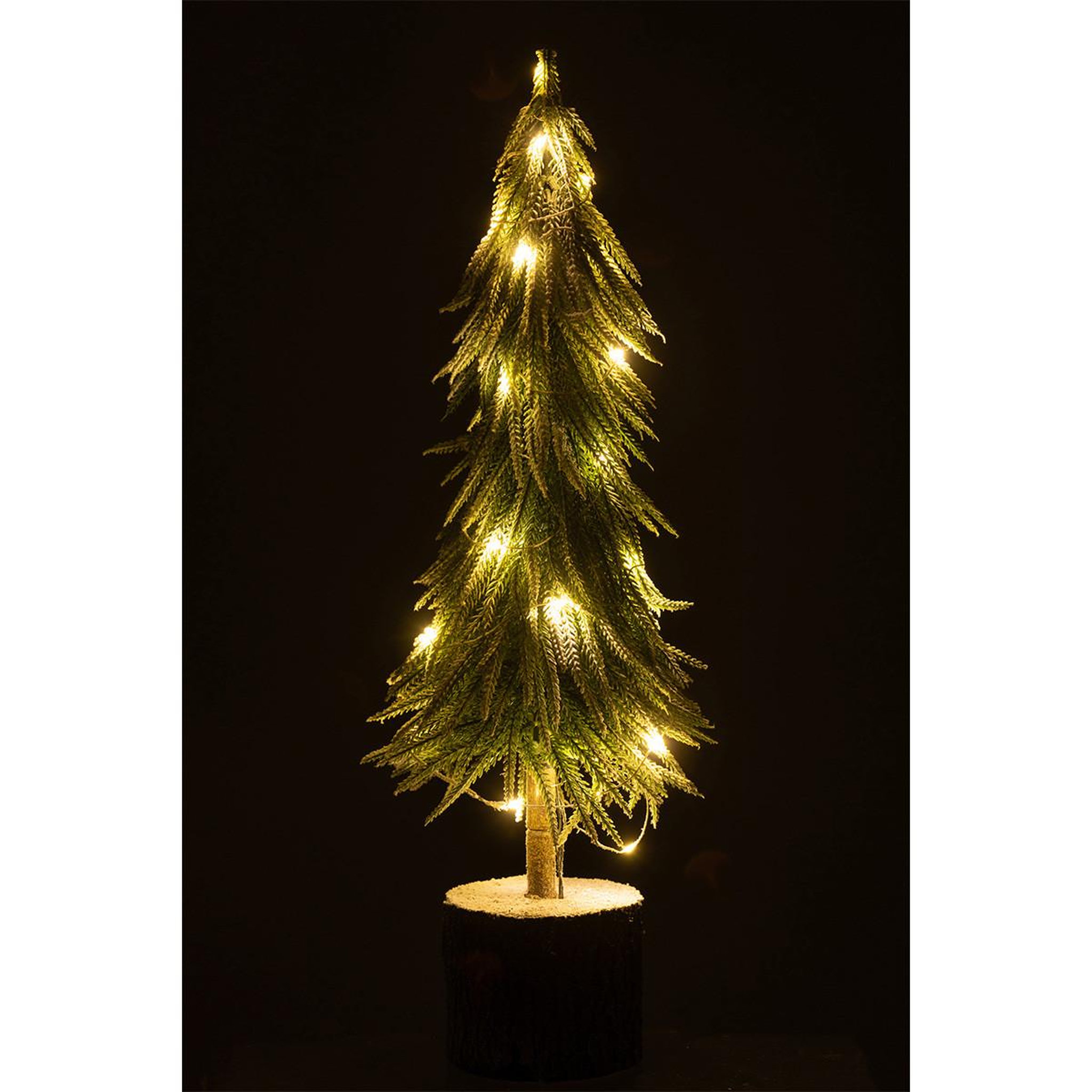 Voir la diapositive 3 : J-LINE Sapin de noël déco à led  luther  60cm vert