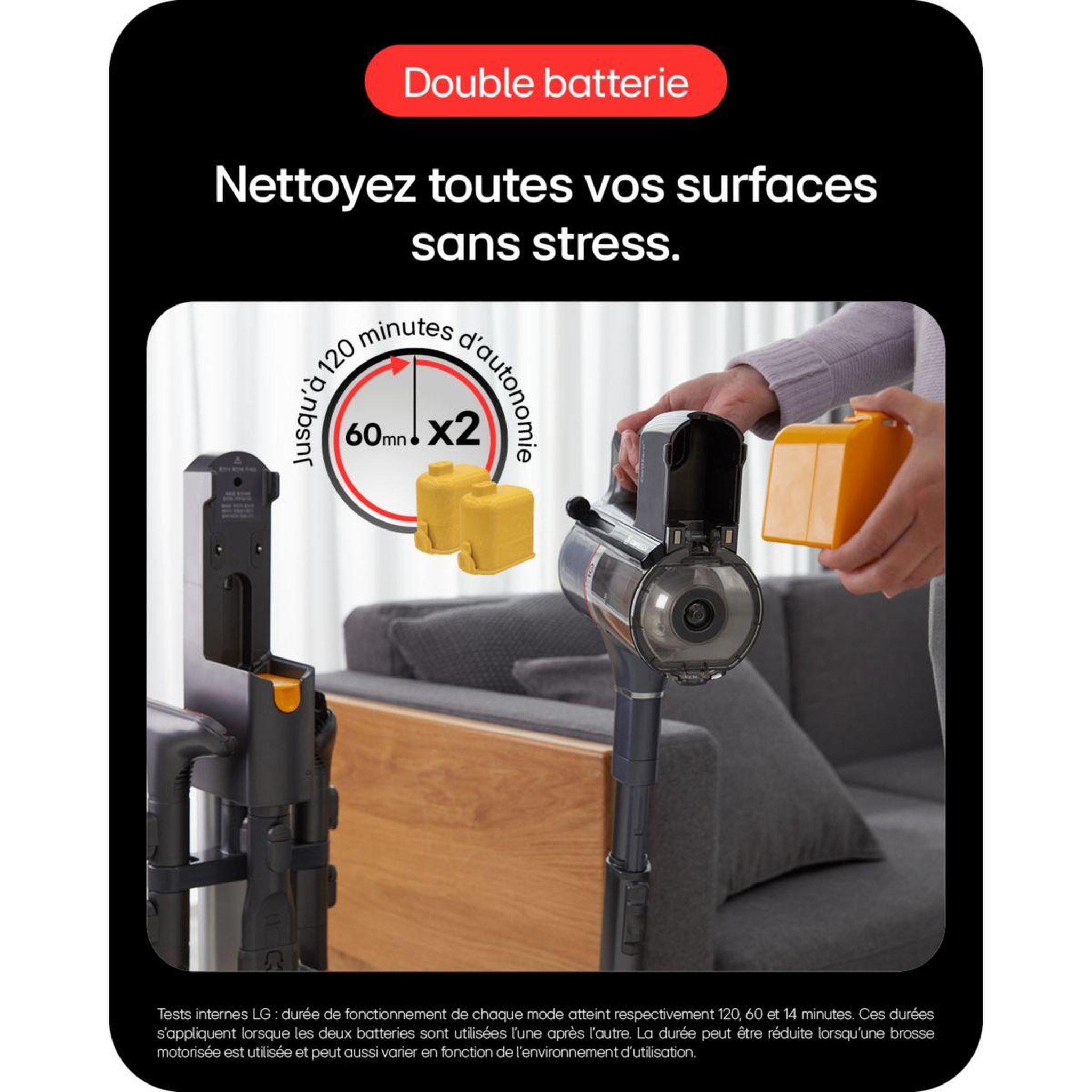 Voir la diapositive 3 : LG Aspirateur balai a9k-pro2n