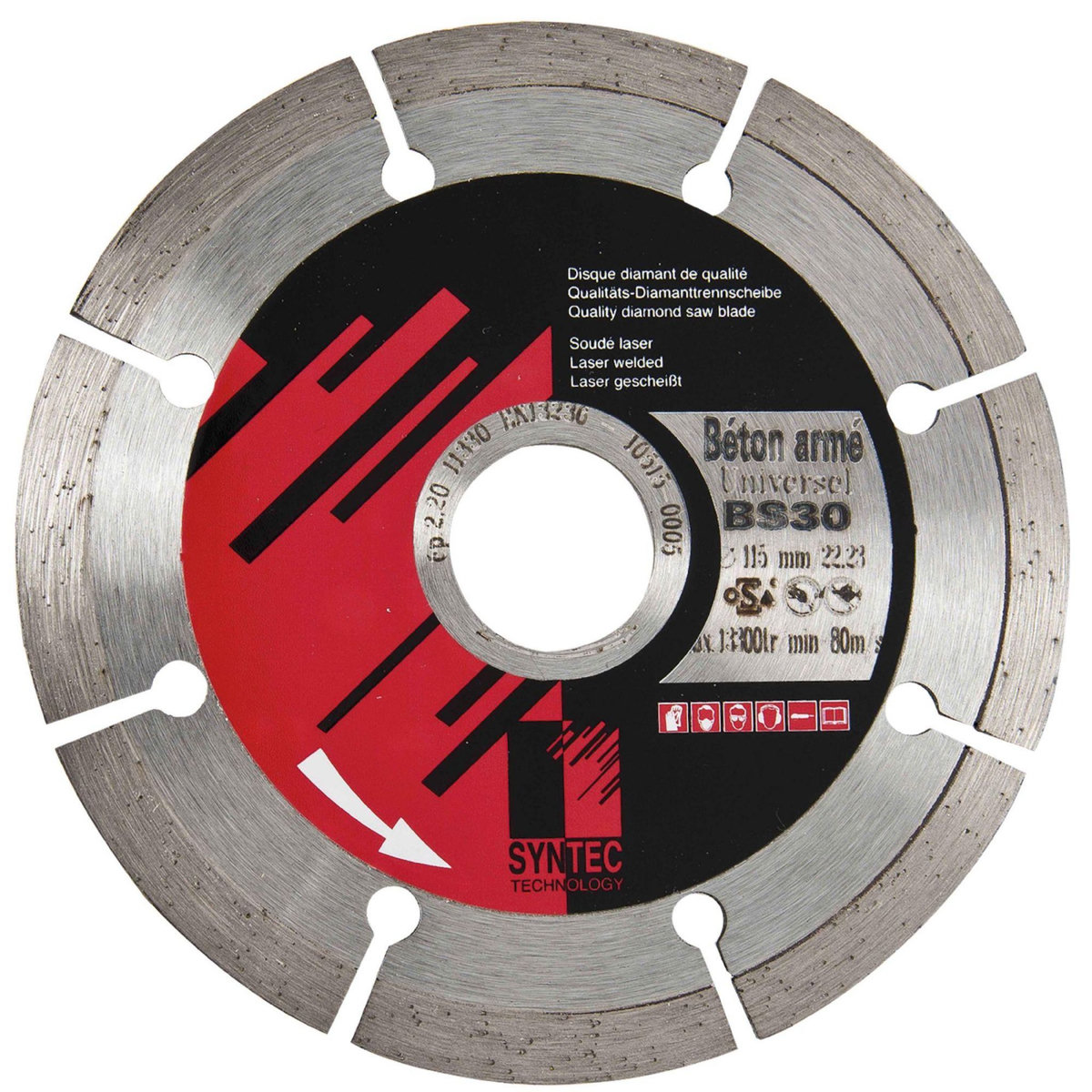 SYNTEC TECHNOLOGY Disque diamant à segment Ø 115 m