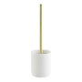 Voir la diapositive 1 : Paris Prix Brosse WC en Résine  Aquamarbre  36cm Blanc
