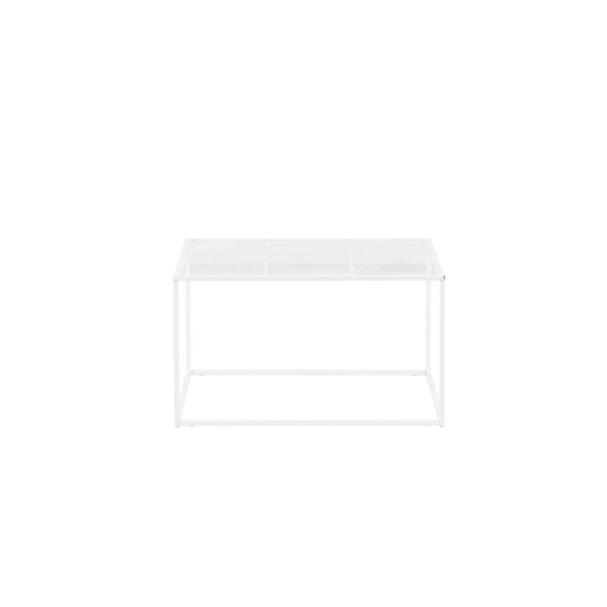 Voir la diapositive 2 : Paris Prix Table basse en métal  netz  80cm blanc