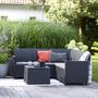 Voir la diapositive 1 : ALLIBERT by KETER Salon bas de jardin d'angle gris graphite 5 places CLAIRE