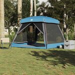 VIDAXL Tente de cabine familiale 6 personnes bleu impermeable