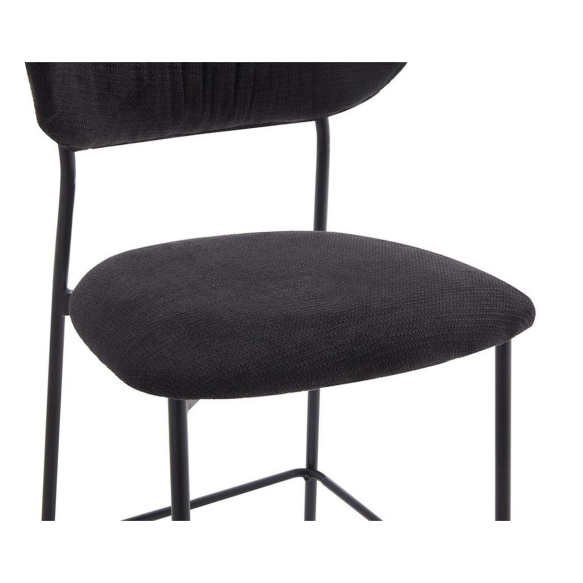 LISA DESIGN Rosita - lot de 4 tabourets de bar - en tissu - gris anthracite