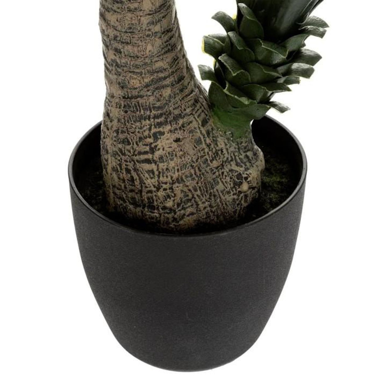 ATMOSPHERA Plante Artificielle en Pot  Yucca  130cm Vert & Noir
