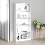 VIDAXL Bibliotheque a 5 niveaux Blanc 80x24x175 cm Bois d'ingenierie