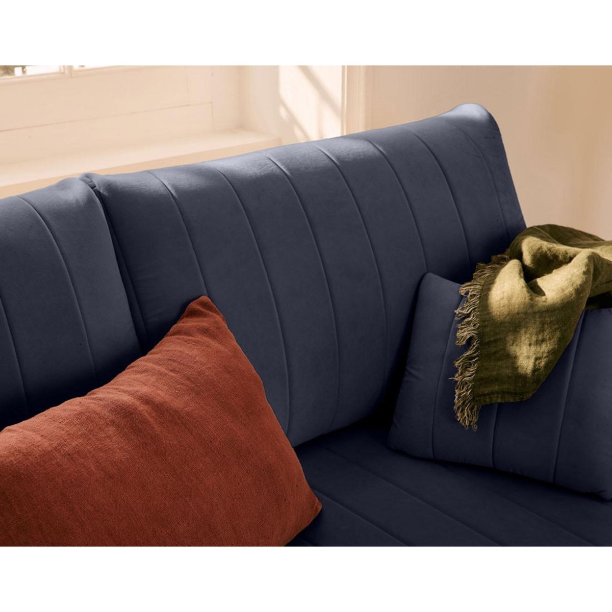 LISA DESIGN Ercolano - canapé 3 places convertible - couchage quotidien - matelas 11 cm - en velours