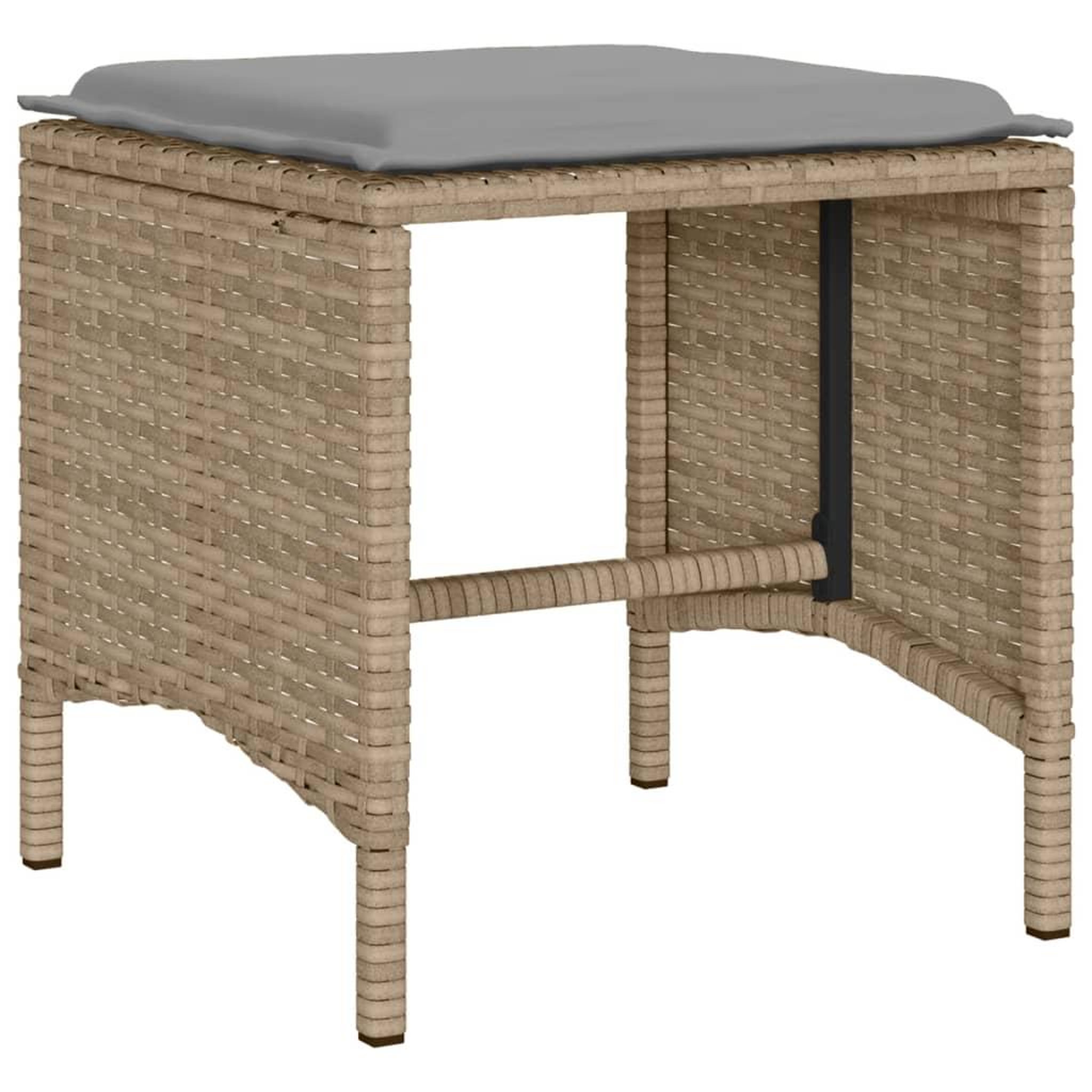 Voir la diapositive 5 : VIDAXL Salon de jardin avec coussins 6 pcs beige resine tressee