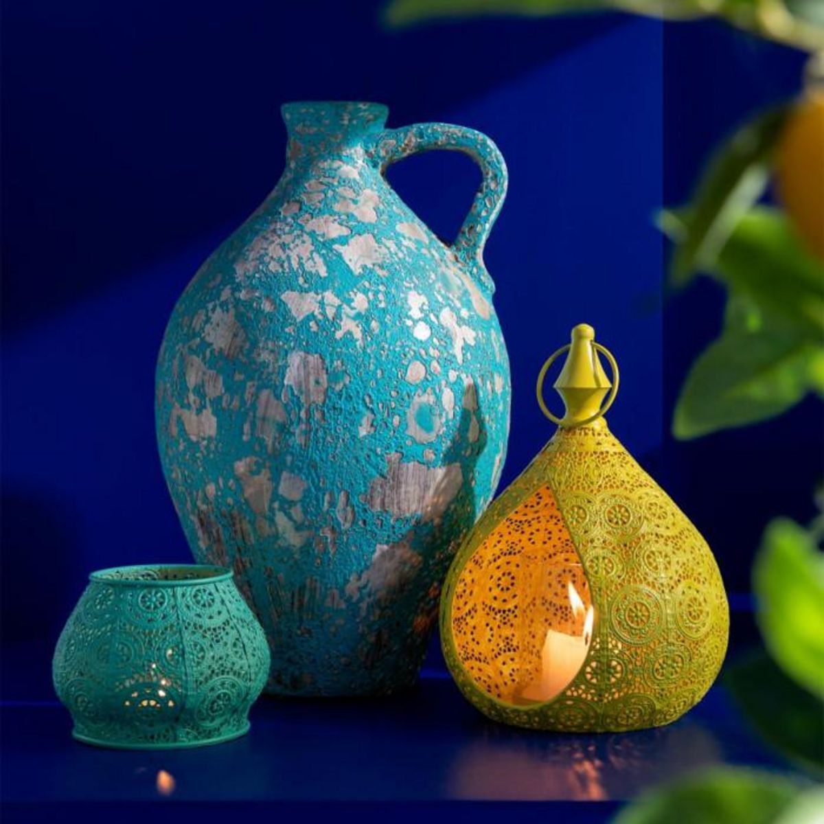 Paris Prix Vase Carafe Antique en Argile  Mack  43cm Bleu Azur