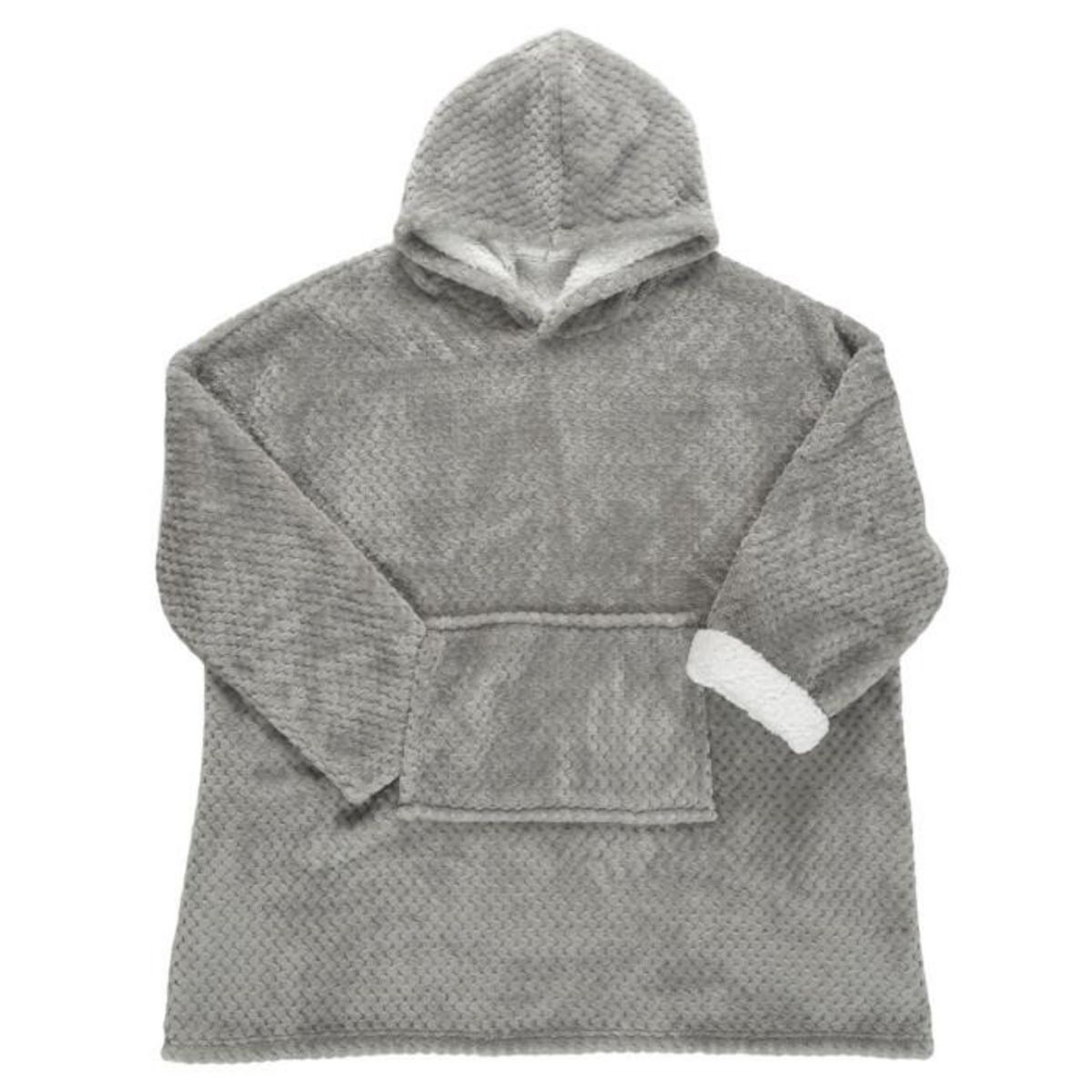 Paris Prix Plaid Sweat à Capuche  Nid d'Abeille  85x118cm Gris