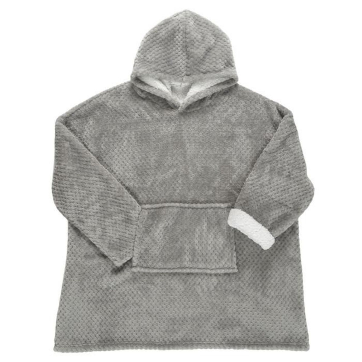 Paris Prix Plaid Sweat à Capuche  Nid d'Abeille  85x118cm Gris