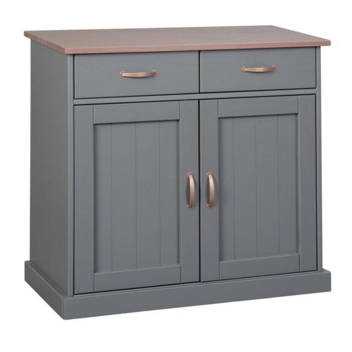 Paris Prix Buffet 2 Portes & 2 Tiroirs  Zernan  90cm Gris