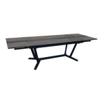 Proloisirs Table de jardin Galléo en Aluminium 180/230/280 cm - plateau Fundermax - graphite/Mocca