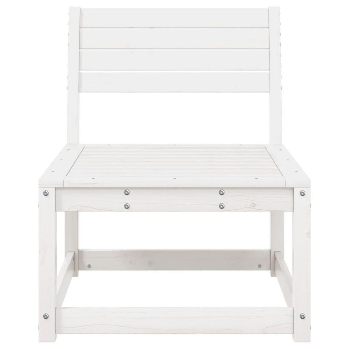 VIDAXL Canape de jardin blanc bois de pin massif