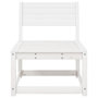 Voir la diapositive 4 : VIDAXL Canape de jardin blanc bois de pin massif
