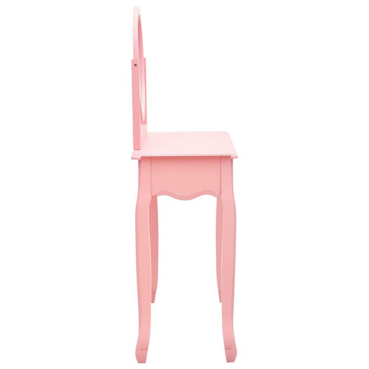 VIDAXL Coiffeuse et tabouret Rose 65x36x128 cm Bois de paulownia MDF