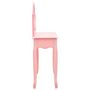 Voir la diapositive 5 : VIDAXL Coiffeuse et tabouret Rose 65x36x128 cm Bois de paulownia MDF