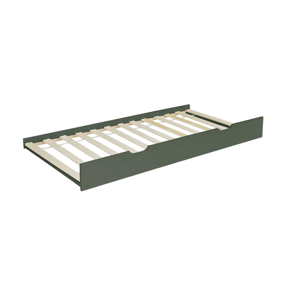 SWEEEK Tiroir lit enfant bois de pin naturel vert 190 x 94 x 20.3  cm - Roya