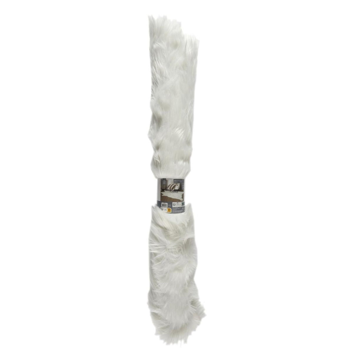 Paris Prix Tapis Imitation Fourrure  Effet Peau  120x158cm Blanc