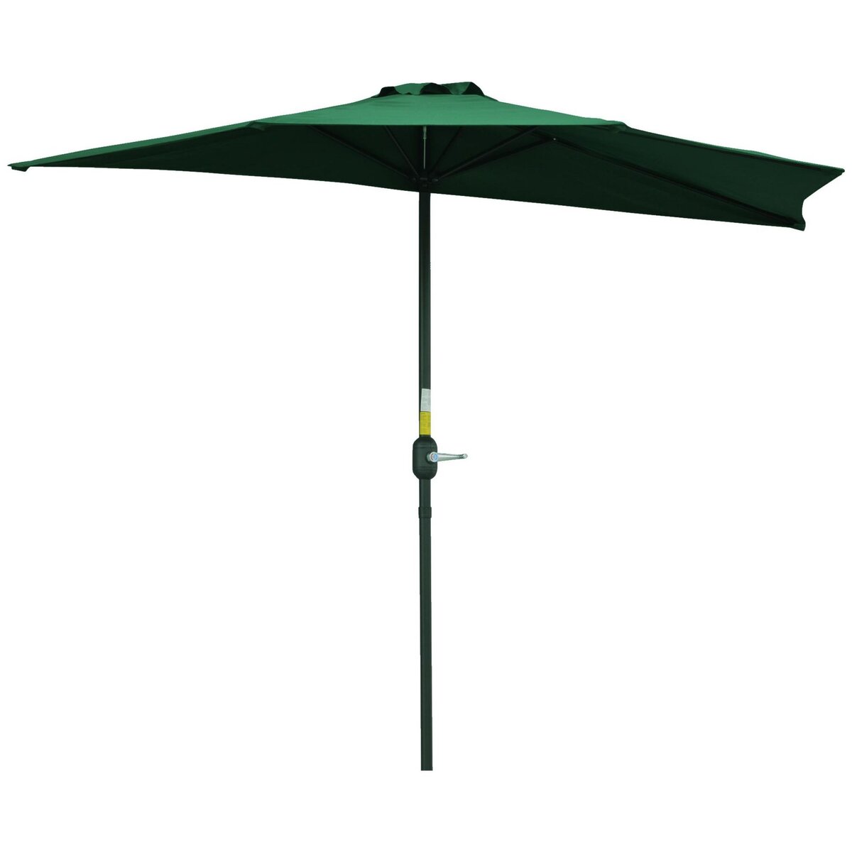 OUTSUNNY Demi parasol - parasol de balcon 5 entretoises métal - 2,93 x 1,5 x 2,49 m - polyester haute densité vert