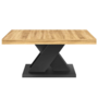 Voir la diapositive 3 : ID MARKET Table basse ALICIA plateau bois et pied X noir