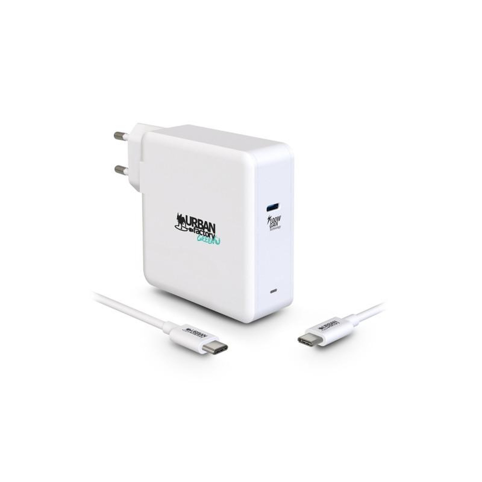 URBAN FACTORY Chargeur et câble d alimentation PC Urban Factory CHARGEUR 100 W USB C GAN ECO FRIENDLY