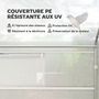 Voir la diapositive 5 : OUTSUNNY Serre de jardin 12 m² - serre tunnel 4 x 3 x 2 m porte 2 grandes fenêtres enroulables maillées acier galvanisé PE blanc