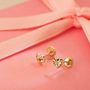 Voir la diapositive 4 : L'ATELIER D'AZUR Boucles d'Oreilles Or 18 Carats 750/000 Jaune Motif Coeur - Fille
