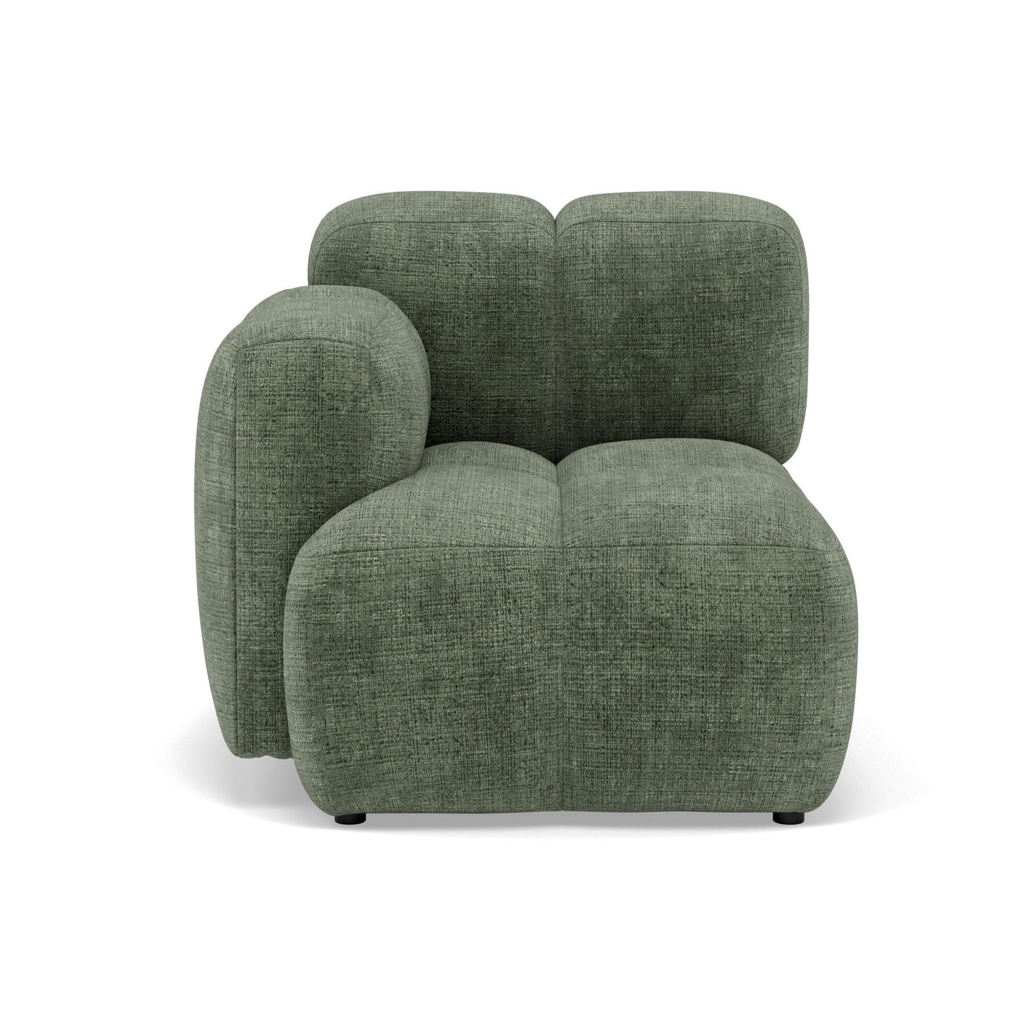 Voir la diapositive 1 : LISA DESIGN Grace - module d'assise gauche en velours texturé