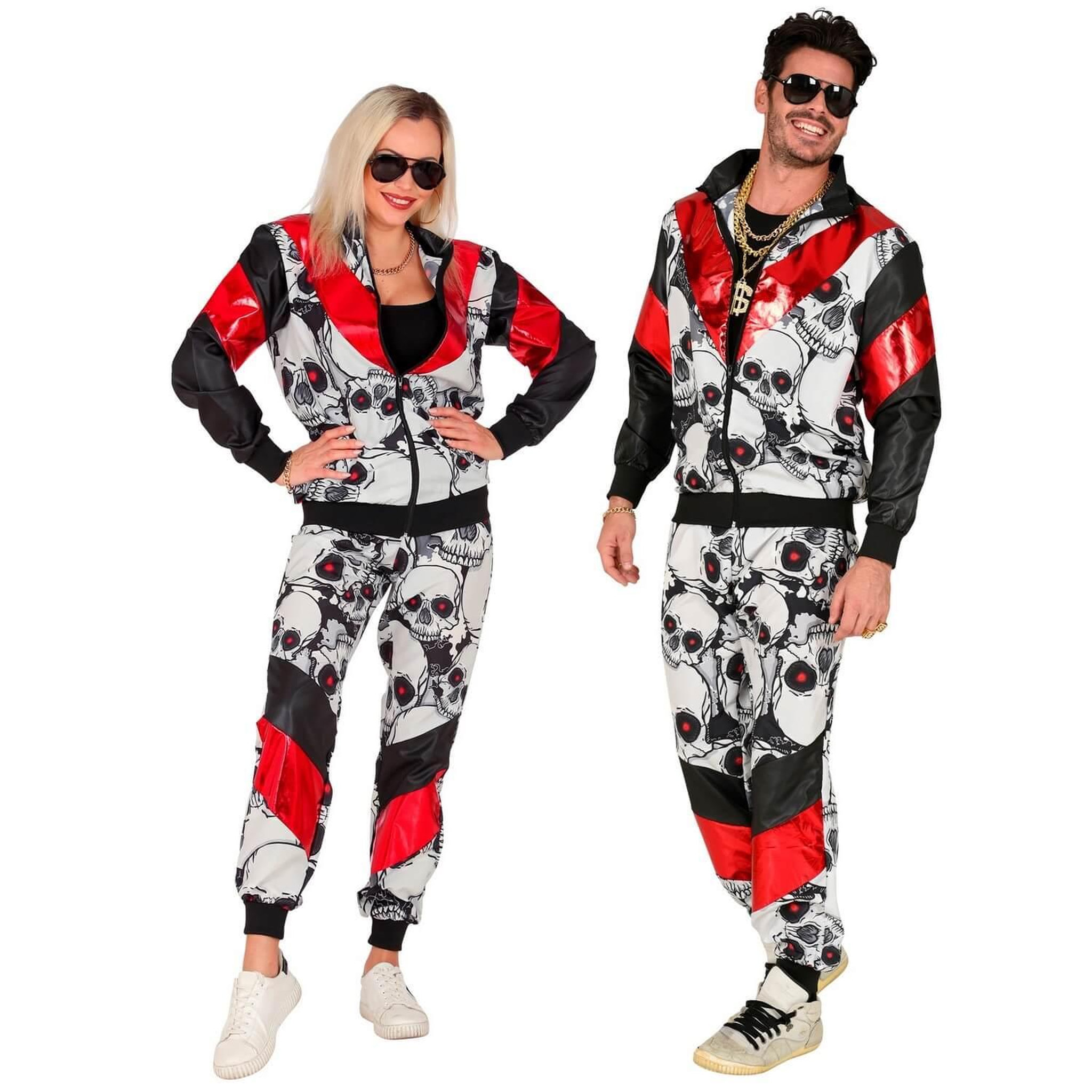 WIDMANN Déguisement cranes noir/rouge - Adulte - XL