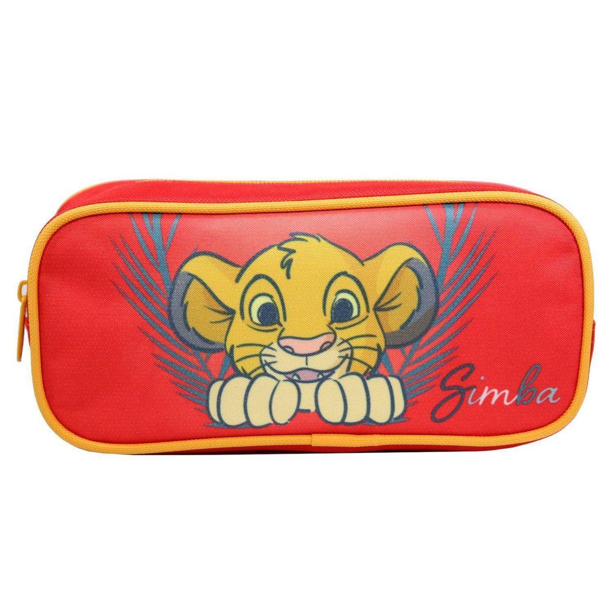 Bagtrotter Trousse scolaire rectangulaire Disney Le Roi Lion Simba Rouge Bagtrotter