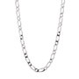 Voir la diapositive 1 : L'ATELIER D'AZUR Collier / Chaîne Homme Argent 925 - Maille Figaro Alternée 1+1 - 60cm