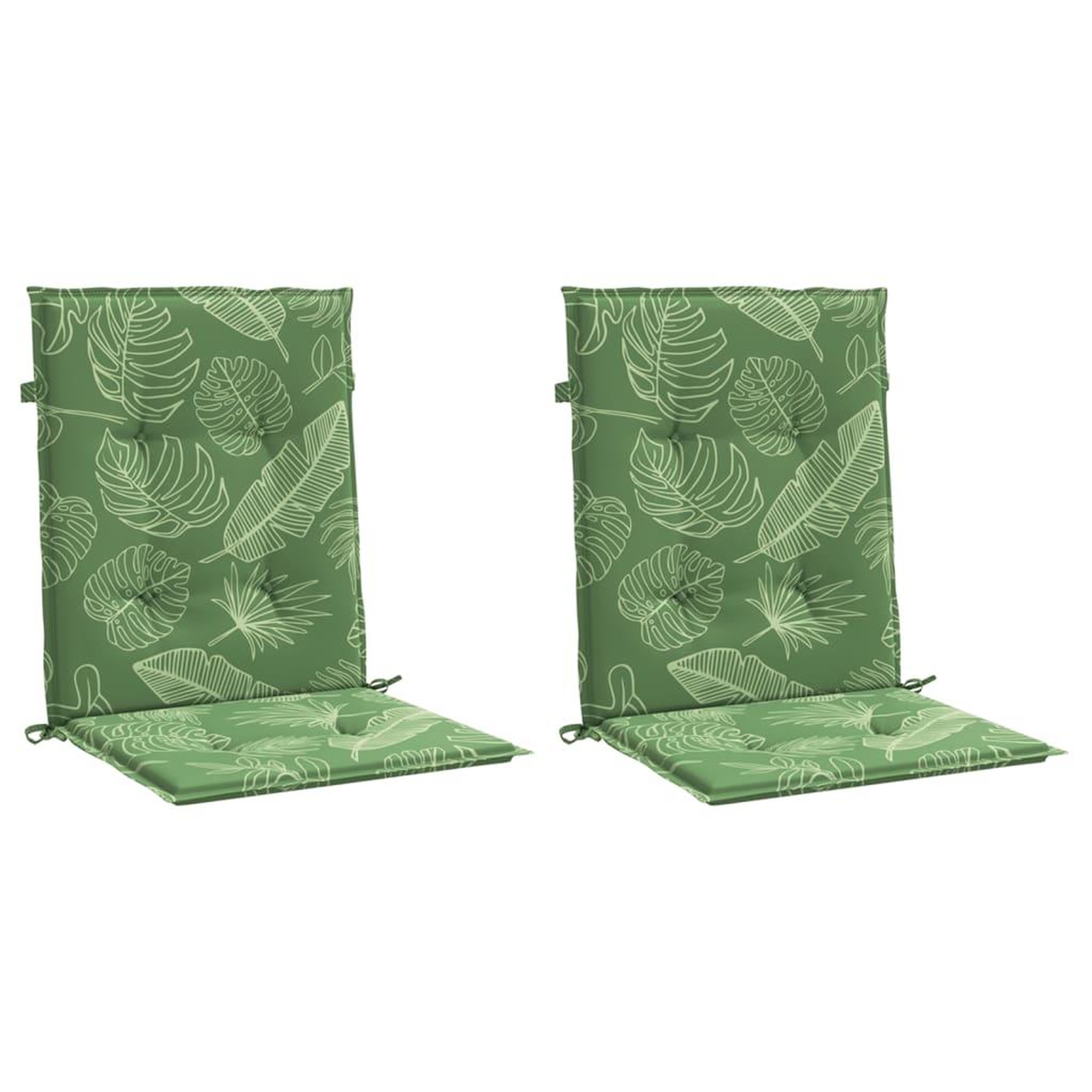 Voir la diapositive 3 : VIDAXL Coussins de chaise a dossier bas lot de 2 modele de feuille