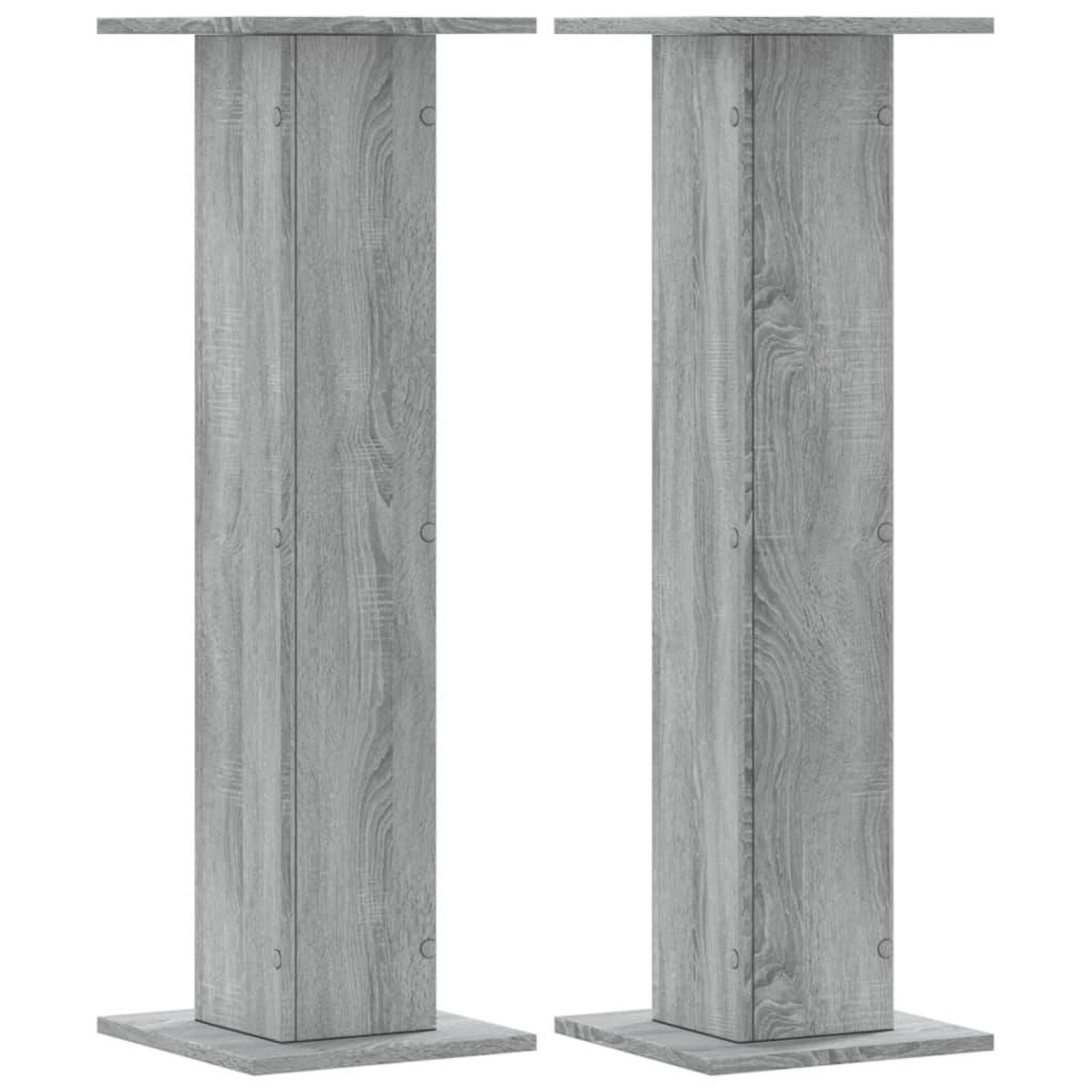 Voir la diapositive 2 : VIDAXL Supports pour plantes 2 pcs sonoma gris bois d'ingenierie