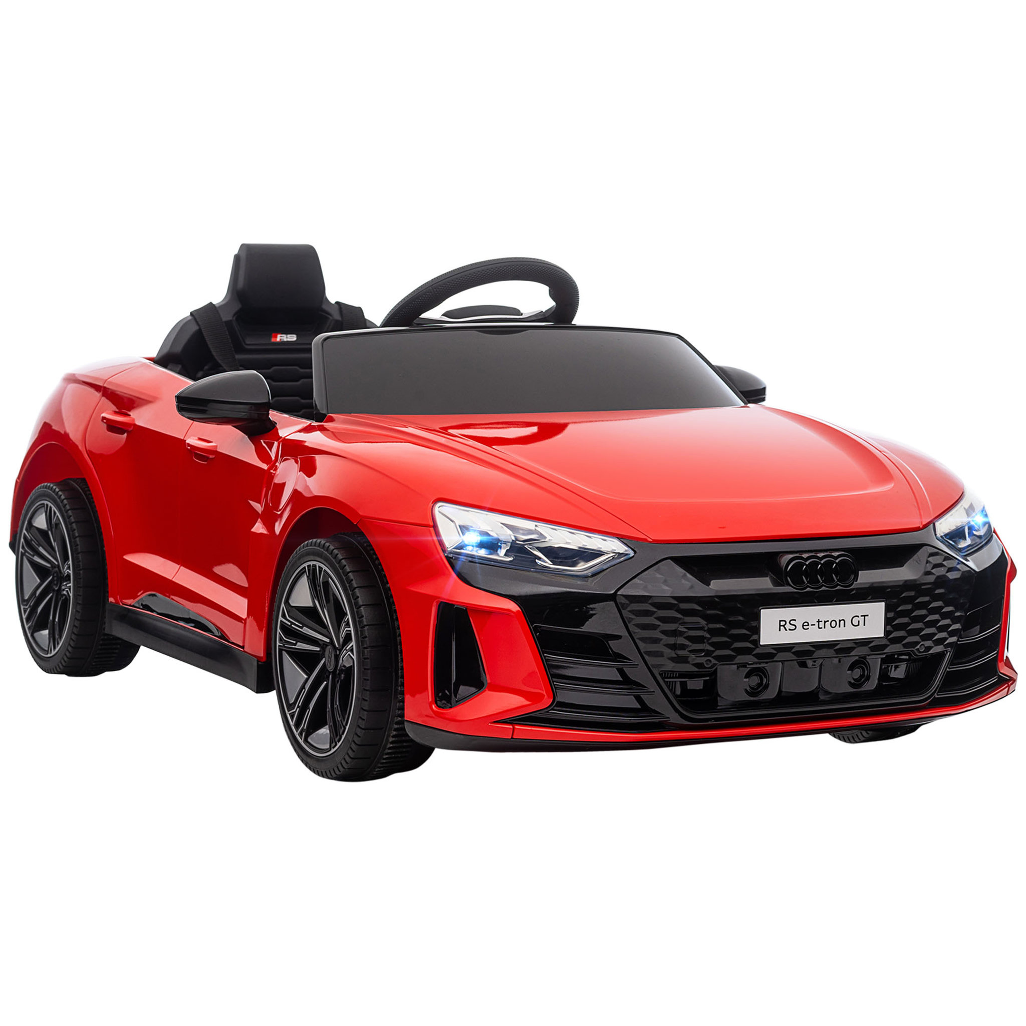 Voir la diapositive 1 : HOMCOM Véhicule électrique enfant Audi RS e-tron GT V. max. 5 Km/h télécommande effets sonores + lumineux rouge