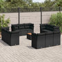 Voir la diapositive 1 : VIDAXL Salon de jardin avec coussins 13 pcs noir resine tressee