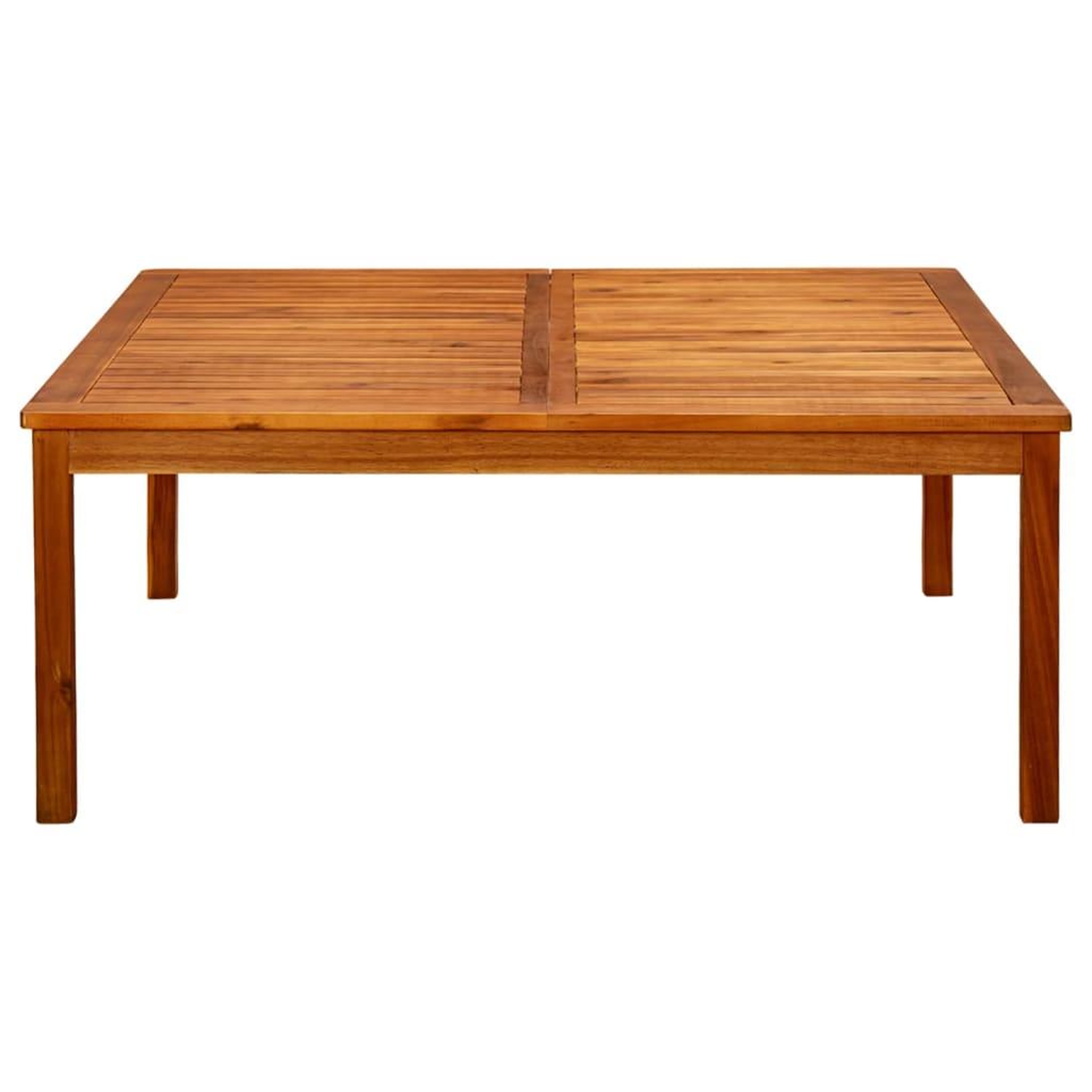 Voir la diapositive 2 : VIDAXL Table basse de jardin 110x110x45 cm Bois solide d'acacia