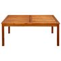 Voir la diapositive 2 : VIDAXL Table basse de jardin 110x110x45 cm Bois solide d'acacia