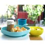 Voir la diapositive 2 : BEABA Set vaisselle silicone 4 pièces - bleu