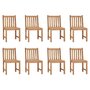 Voir la diapositive 2 : VIDAXL Chaises de jardin lot de 8 avec coussins Bois de teck massif