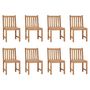 Voir la diapositive 2 : VIDAXL Chaises de jardin lot de 8 avec coussins Bois de teck massif