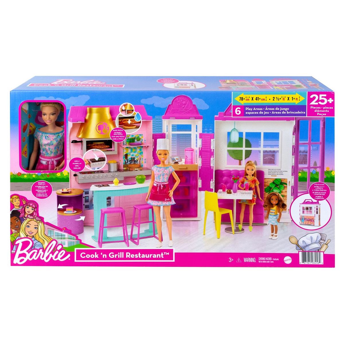 BARBIE Le restaurant de Barbie avec poupée
