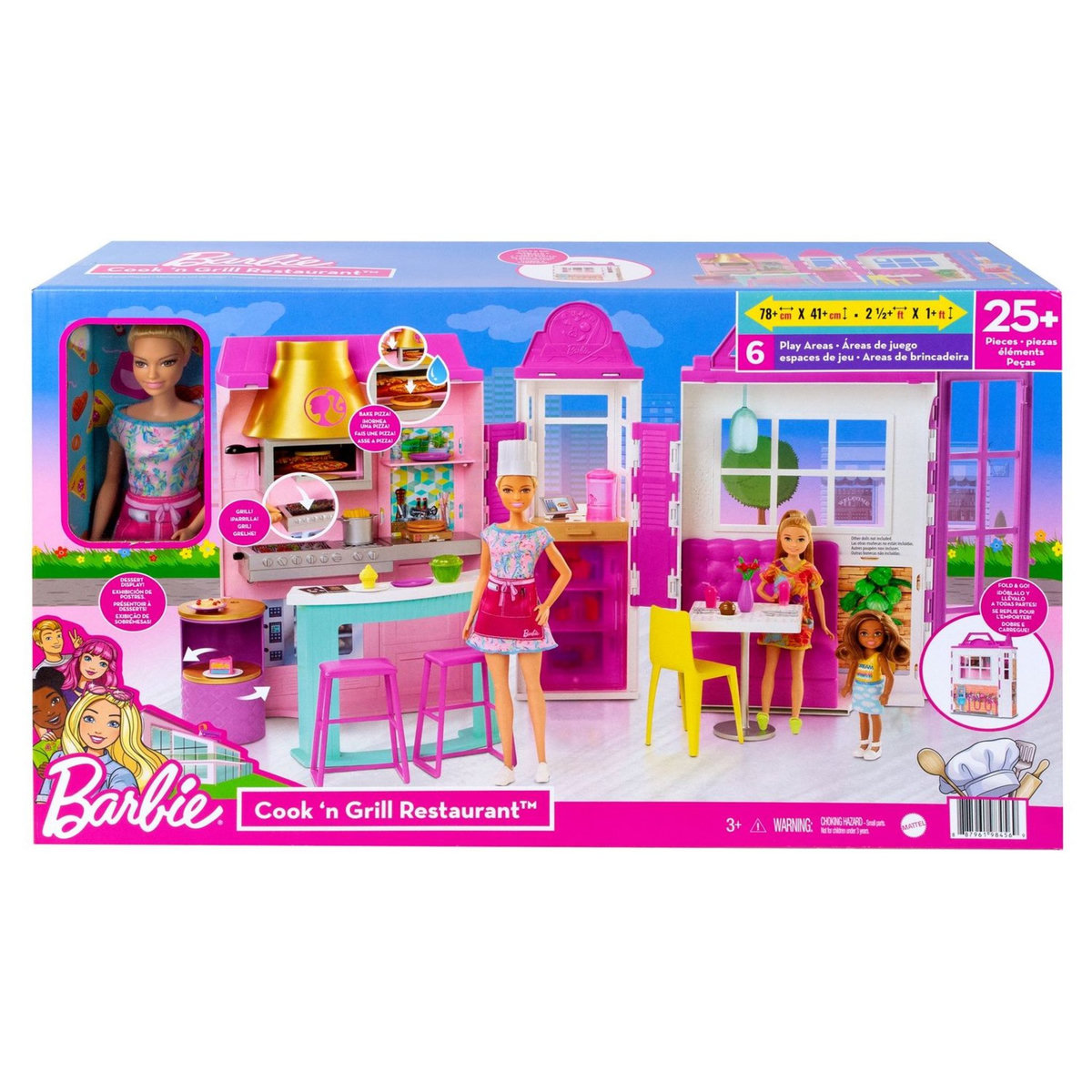 BARBIE Le restaurant de Barbie avec poupée