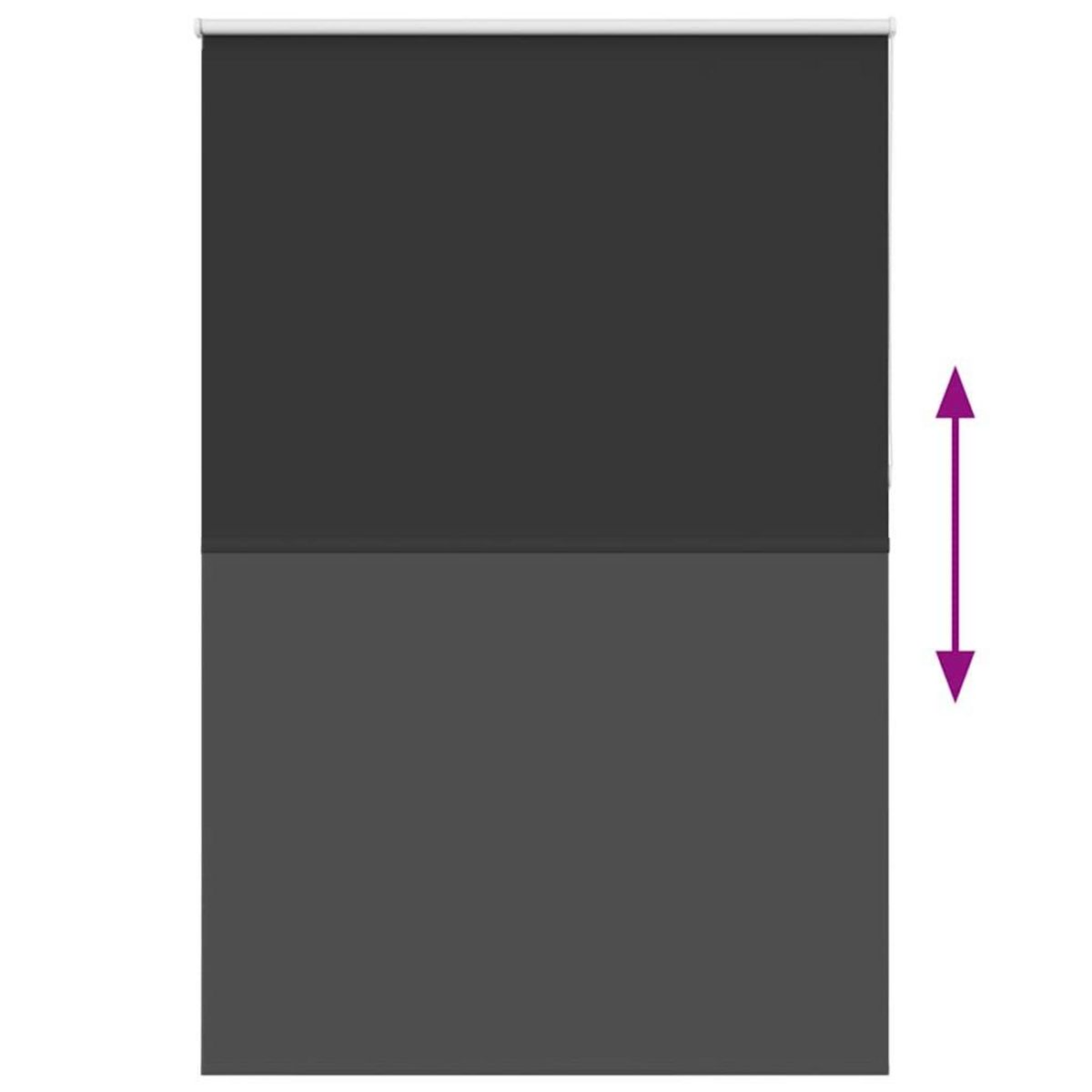 VIDAXL Store enrouleur occultant largeur du tissu 151,6 cm polyester