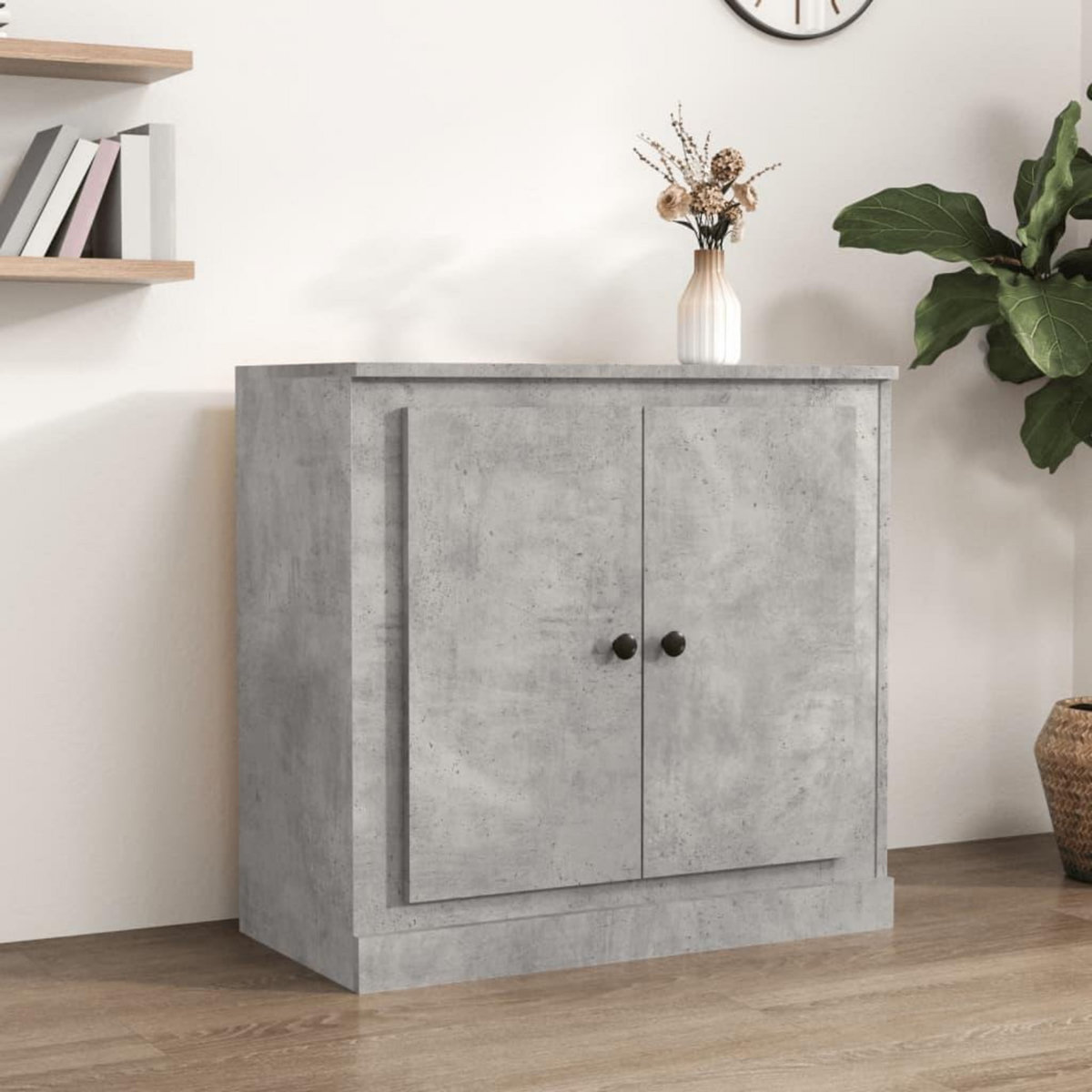 VIDAXL Buffet gris beton 70x35,5x67,5 cm bois d'ingenierie