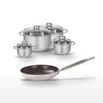 ELO Lot Poêle 24cm & Faitouts 12/14/20/24cm Elo Bistro Line