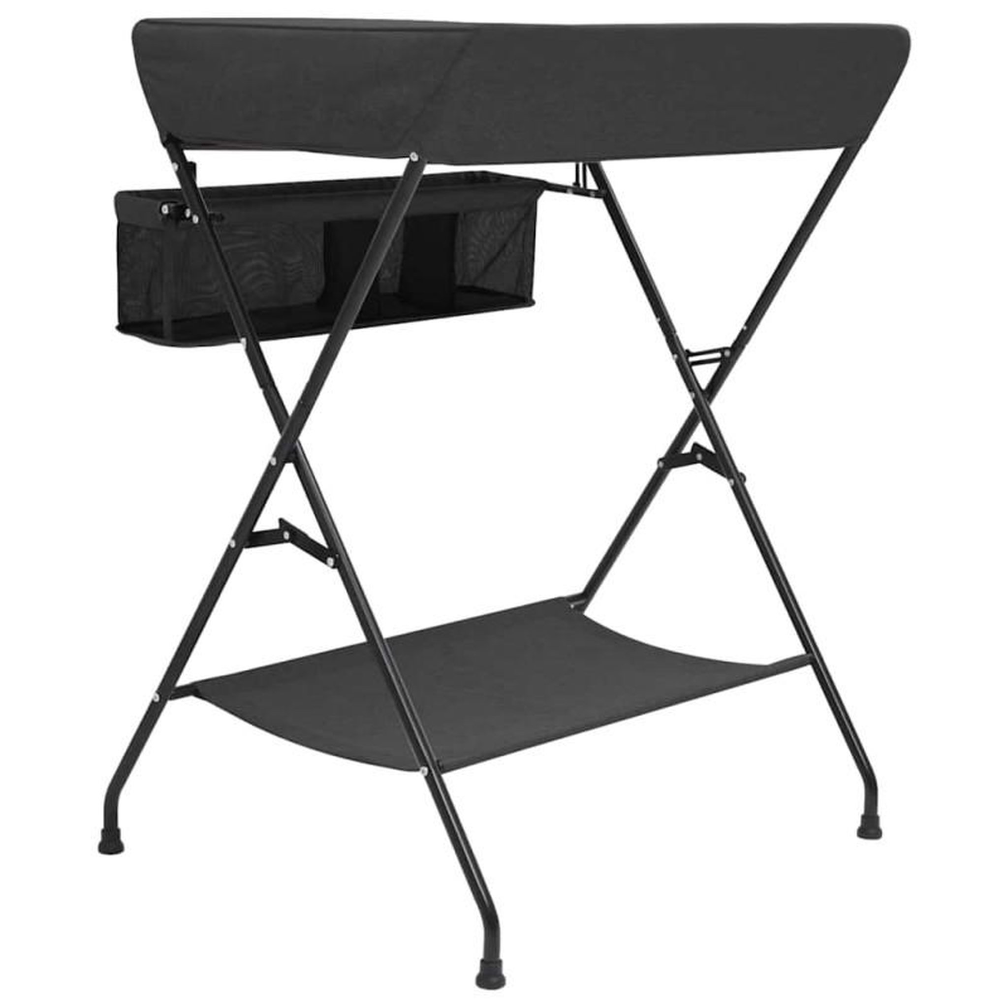 Voir la diapositive 4 : VIDAXL Table à langer Anthracite Fer