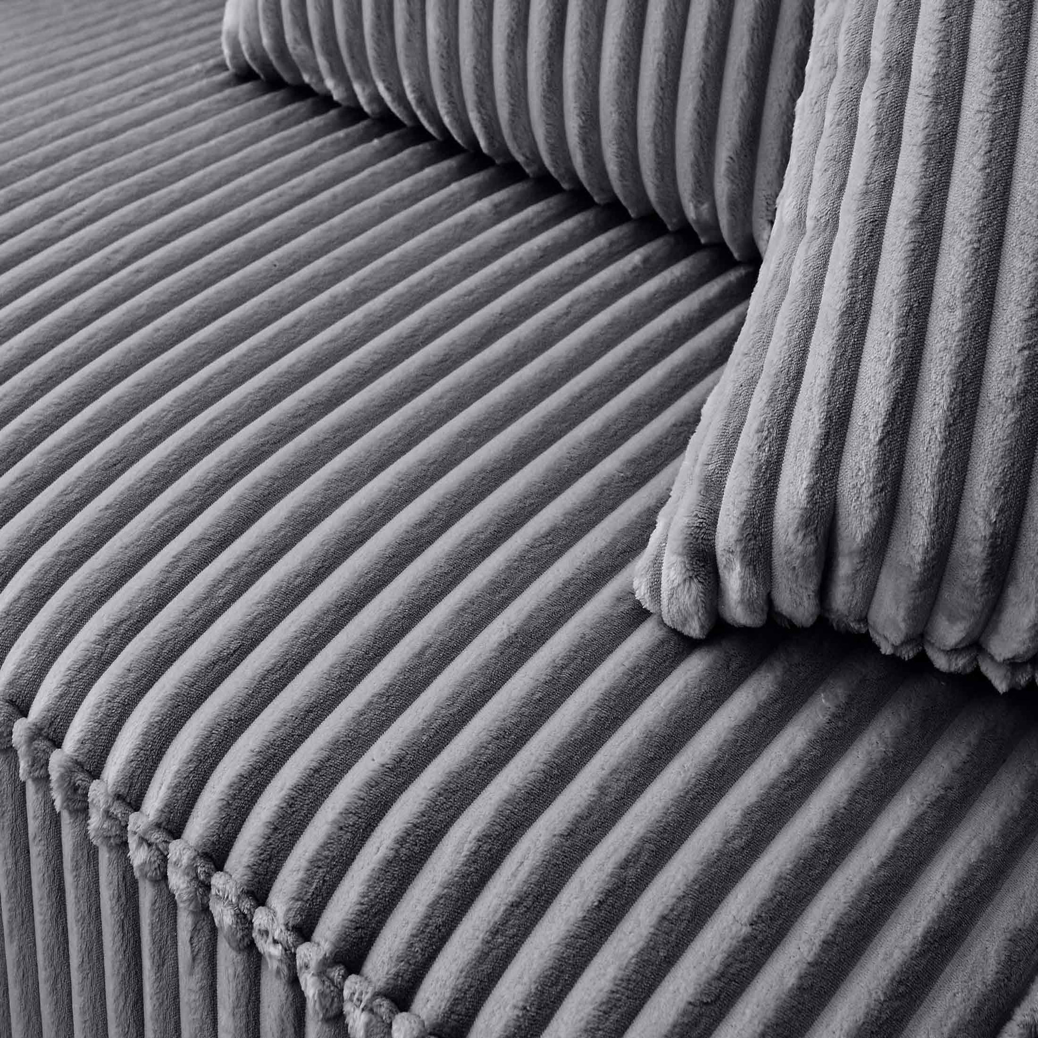Voir la diapositive 3 : LISA DESIGN Colombine - module d'assise droit - en velours côtelé grosses côtes